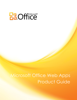 Microsoft Office Web Apps Product Guide