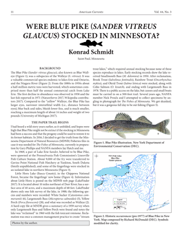 Were Blue Pike (Sander Vitreus Glaucus) Stocked in Minnesota? Konrad Schmidt