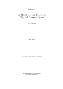 On Moduli for Toric Sheaves on Weighted Projective Spaces