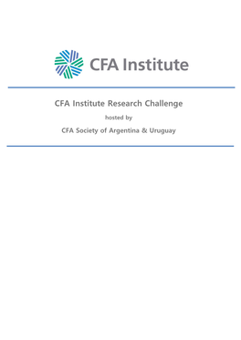 CFA Institute Research Challenge