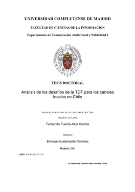 Análisis De Los Desafíos De La TDT Para Los Canales Locales En Chile