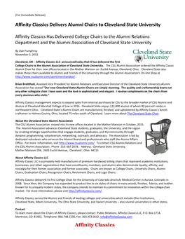 Affinity Classics – Cleveland State