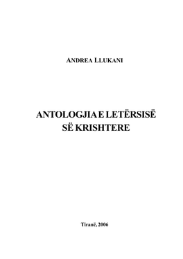 Antologjia E Letersise Se Krishtere