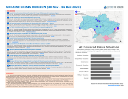 UKRAINE CRISIS HORIZON (30 Nov - 06 Dec 2020)