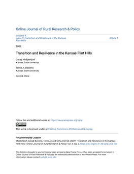 Transition and Resilience in the Kansas Flint Hills