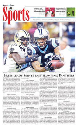 Brees Leads Saints Past Slumping Panthers