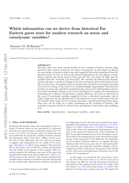 Which Information Can We Derive from Historical Far Eastern Guest Stars for Modern Research on Novae and Cataclysmic Variables?