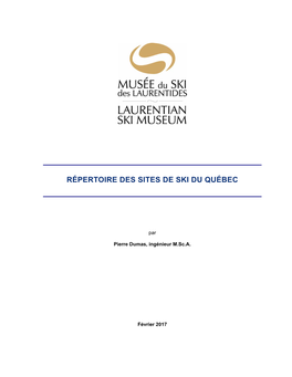 Répertoire Des Sites De Ski Du Québec