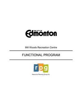 Mill Woods Recreation Centre Functional Program