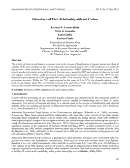 Glomalins and Their Relationship with Soil Carbon