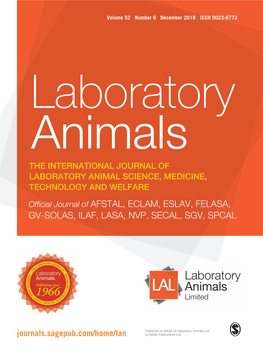 Official Journal of AFSTAL, ECLAM, ESLAV, FELASA, GV-SOLAS, ILAF, LASA, NVP, SECAL, SGV, SPCAL