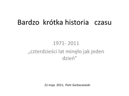 Bardzo Krotka Historia Czasu