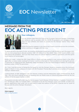 EOC Newsletter EOC ACTING PRESIDENT