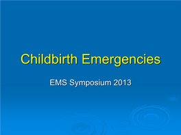 OB/GYN Emergencies