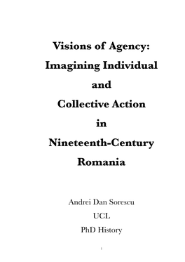 Imagining Individual and Collective Action in Nineteenth-Century Romania