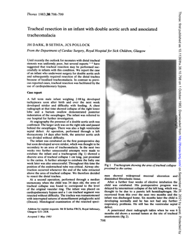 Tracheal Resection in an Infant with Double Aortic Arch and Associated Tracheomalacia