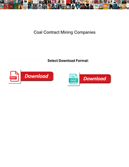 Coal Contract Mining Companies