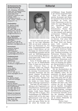 Schweizerische Schachzeitung 2004