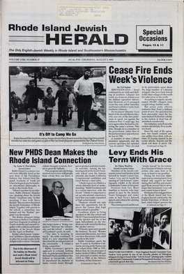 HERALD Pages 10 & 11 the Only English-Jewish Weekly in Rhode Island and Southeastern Massachusetts