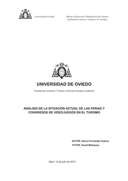 Análisis De La Situación Actual De Las Ferias Y Congresos De Videojuegos En El Turismo