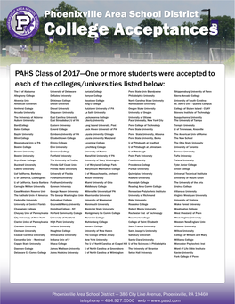 College Acceptances