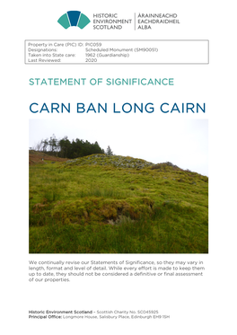 Carn Ban Long Cairn