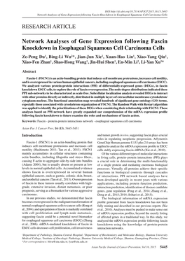 RESEARCH ARTICLE Network Analyses of Gene Expression