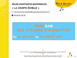 Prog'ram Des Ateliers D'animation