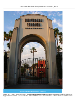 Universal Studios Hollywood in California, USA