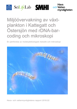 Plankton I Kattegatt Och Östersjön Med Rdna-Bar- Coding Och Mikroskopi