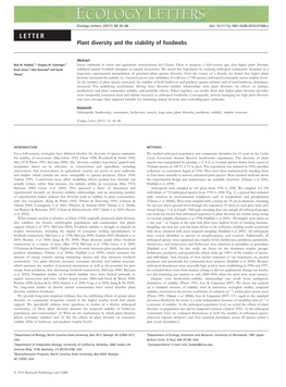 Plant Diversity and the Stability of Foodwebs