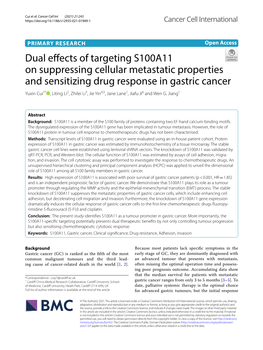 Dual Effects of Targeting S100A11 on Suppressing Cellular Metastatic