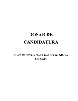 Dosar De Candidatură