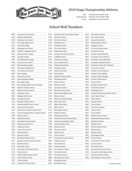 School Moe Numbers