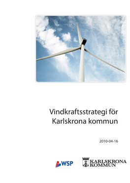 Vindkraftsstrategi För Karlskrona Kommun