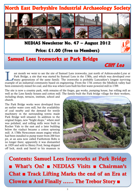 Contents: Samuel Lees Ironworks at Park Bridge What's