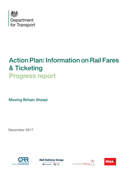 Action Plan: Information on Rail Fares & Ticketing