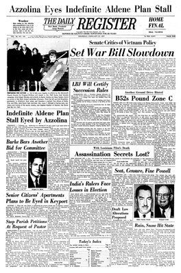 Set War Bill Slowdown WASHINGTON (A'p) — Critics Harriman Said There Were Signs Goldberg, the Chief U.S