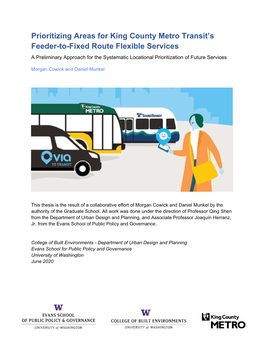 Prioritizing Areas for King County Metro Transit's Feeder-To-Fixed