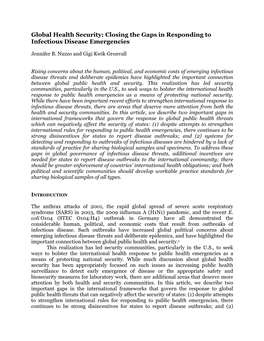 Global Health Governance, Volume IV Issue 2: Spring 2011