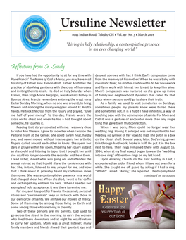 Ursuline Newsletter 4045 Indian Road, Toledo, OH • Vol