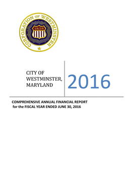 City of Westminster, Maryland 1 2016