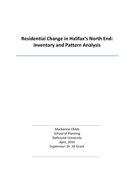 Residential Change in Halifax's North