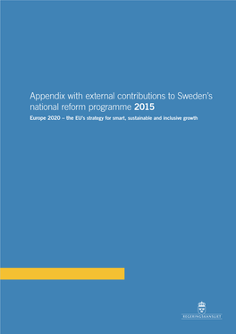 Appendix with External Contributions to Sweden's National Reform