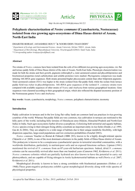 Article PHYTOTAXA Copyright © 2014 Magnolia Press ISSN 1179-3163 (Online Edition)