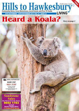 Heard a Koala? Story on Page 3