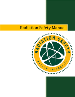 Radiation Safety Manual