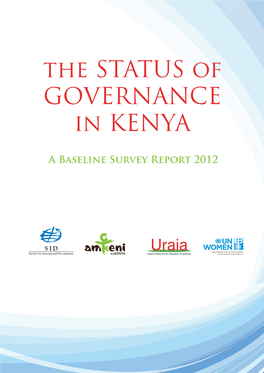 The STATUS of GOVERNANCE in KENYA