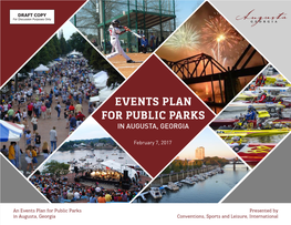 Events Plan for Public Parks in Augusta, Georgia