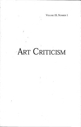 Art Criticism